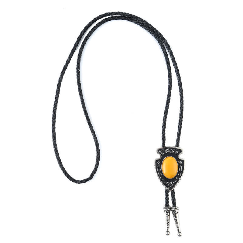 Pendentif en pierre artificielle de style tribal flèches Bolo Tie