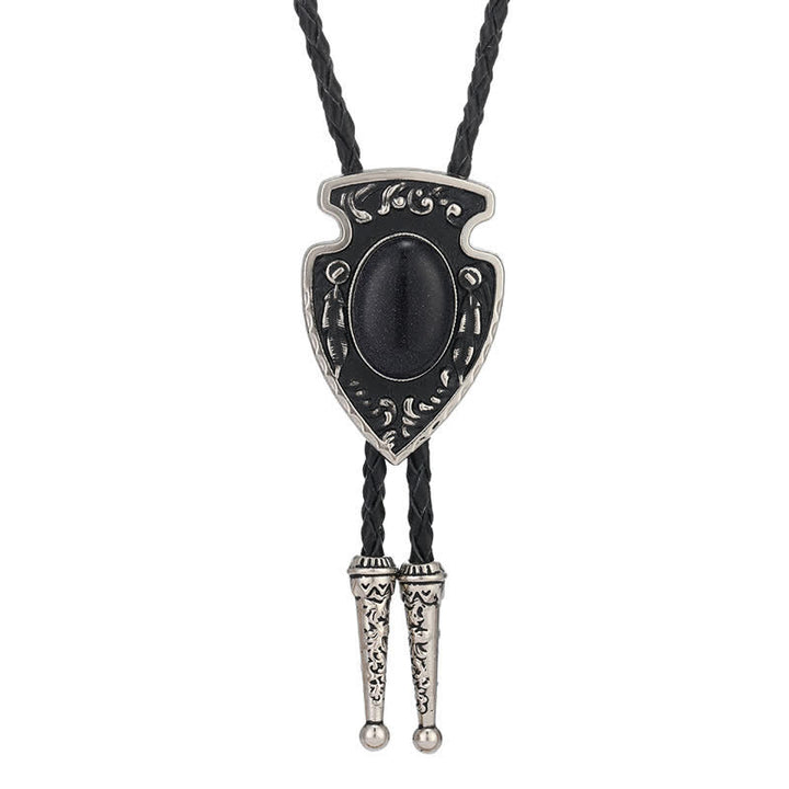 Pendentif en pierre artificielle de style tribal flèches Bolo Tie