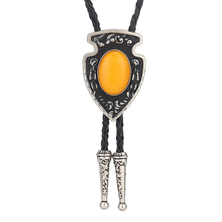 Pendentif en pierre artificielle de style tribal flèches Bolo Tie