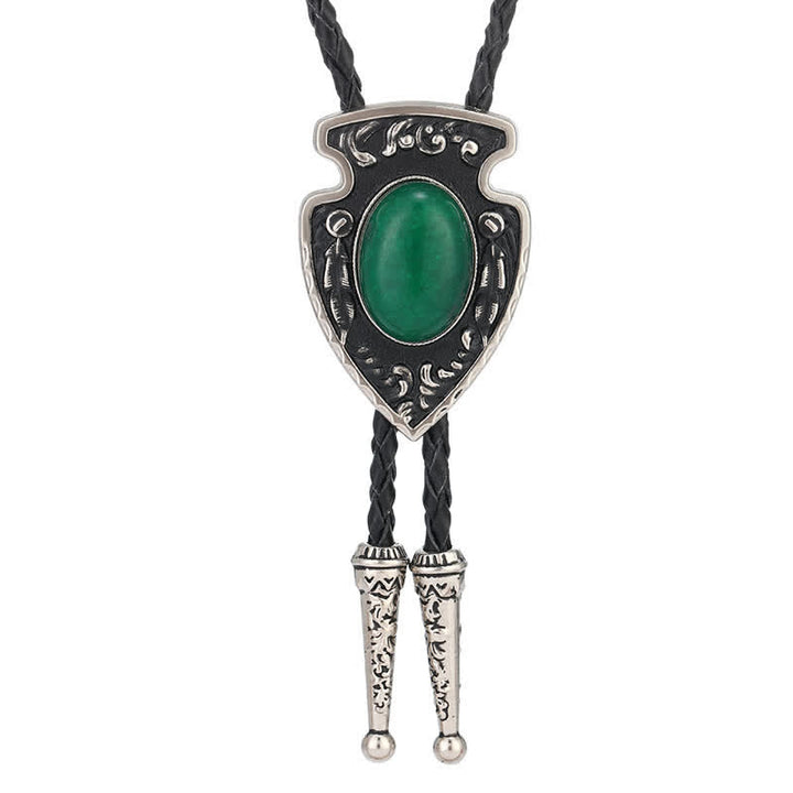 Pendentif en pierre artificielle de style tribal flèches Bolo Tie