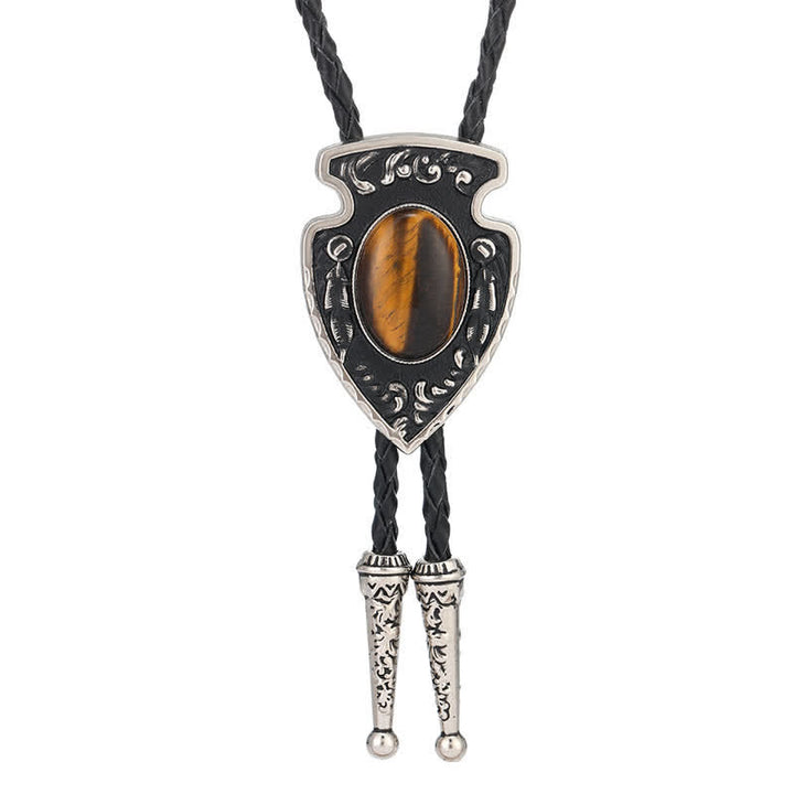 Pendentif en pierre artificielle de style tribal flèches Bolo Tie