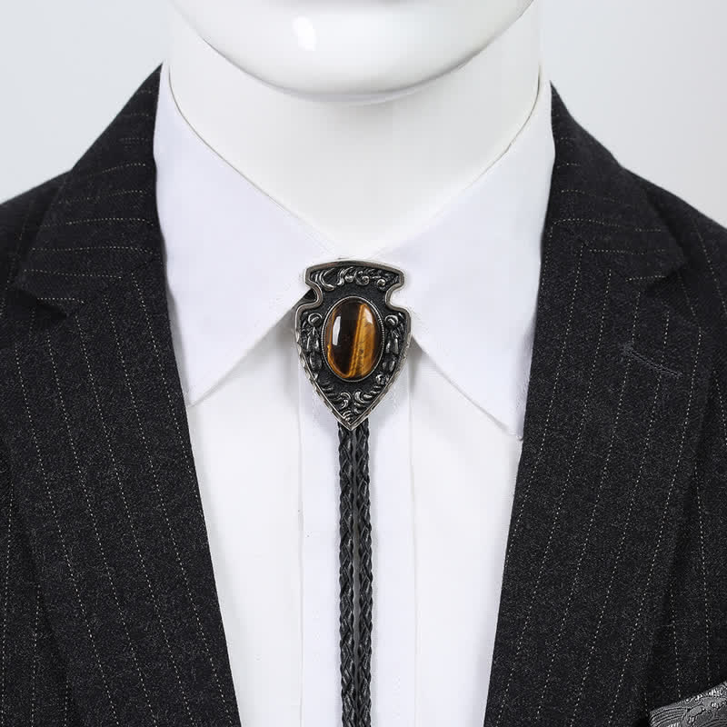 Pendentif en pierre artificielle de style tribal flèches Bolo Tie