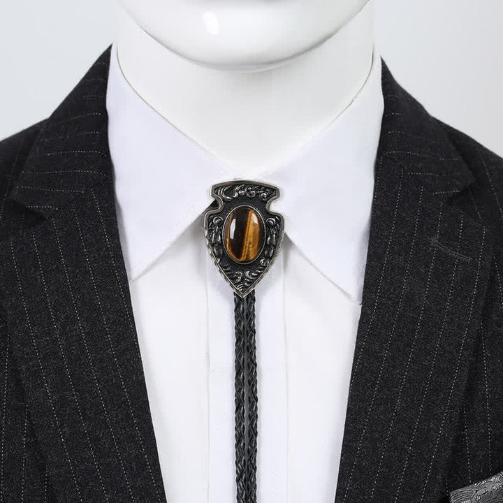 Pendentif en pierre artificielle de style tribal flèches Bolo Tie