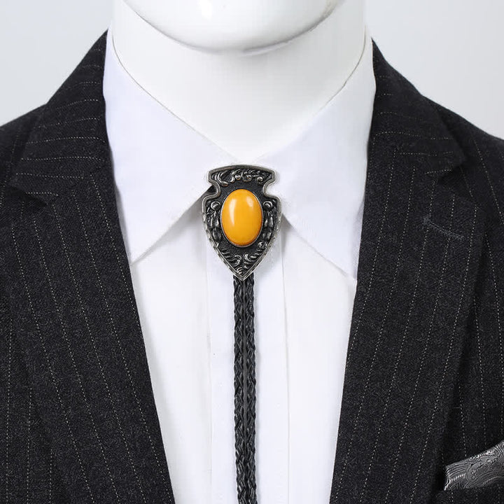 Pendentif en pierre artificielle de style tribal flèches Bolo Tie