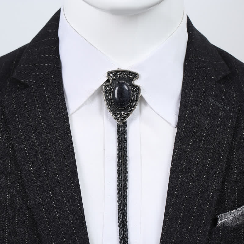 Pendentif en pierre artificielle de style tribal flèches Bolo Tie