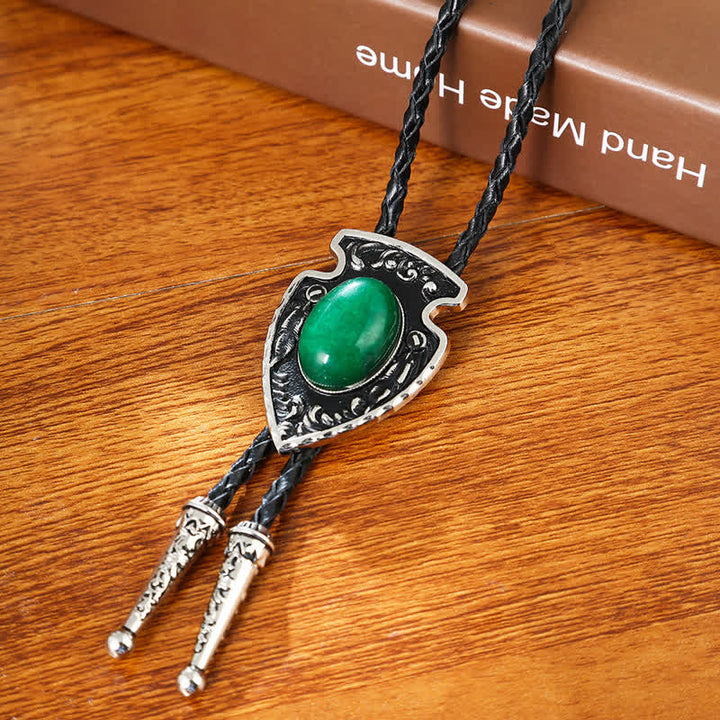 Pendentif en pierre artificielle de style tribal flèches Bolo Tie