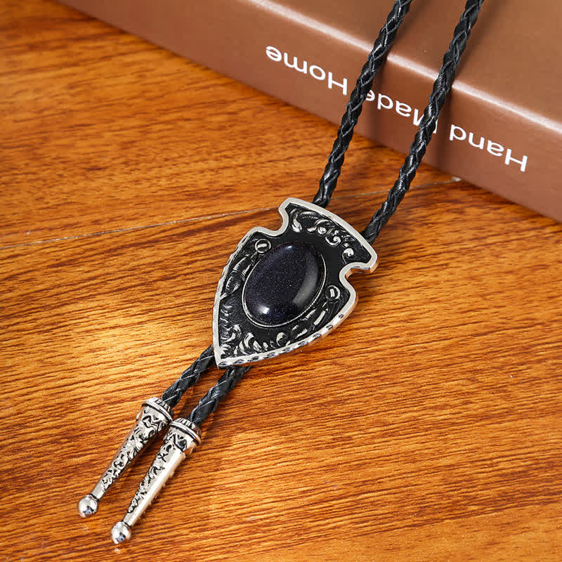Pendentif en pierre artificielle de style tribal flèches Bolo Tie