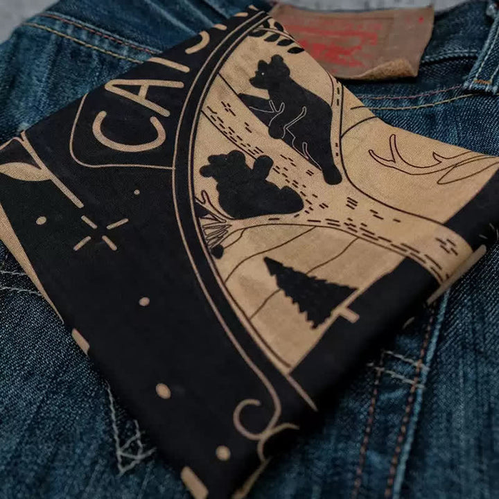 Foulard carré Black Hunter Deer West Kill