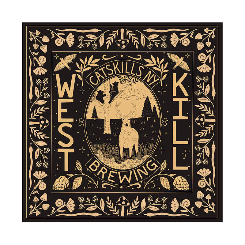 Foulard carré Black Hunter Deer West Kill