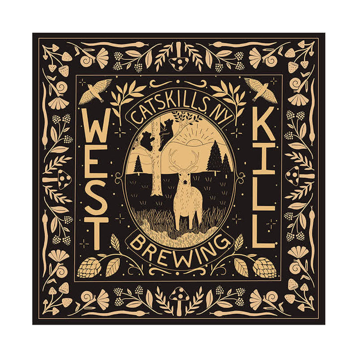 Foulard carré Black Hunter Deer West Kill