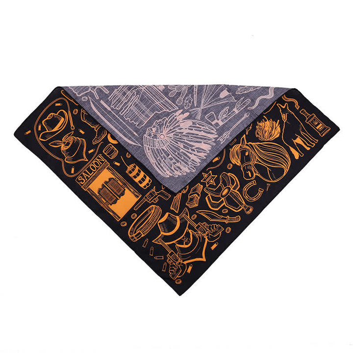 Foulard carré ethnique indien à motifs du Far West