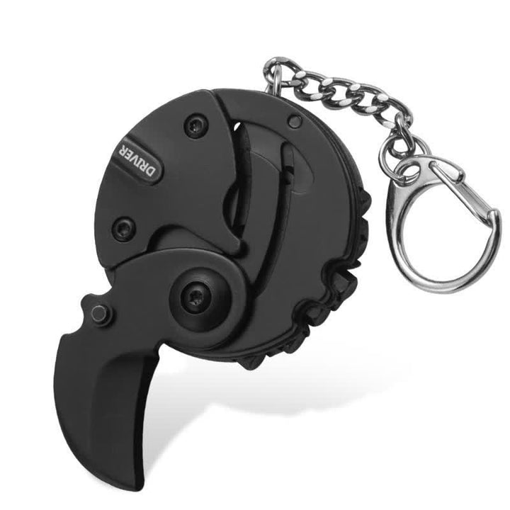 Couteau multifonction 8 en 1, tournevis, outil EDC, porte-clés - Noir - image 8