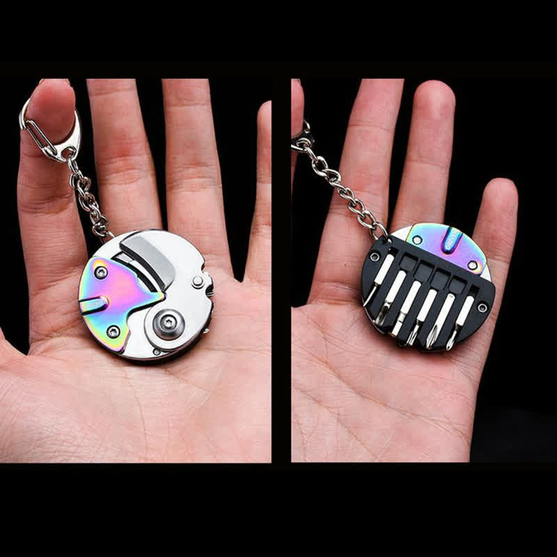 Couteau multifonction 8 en 1, tournevis, outil EDC, porte-clés - image 6