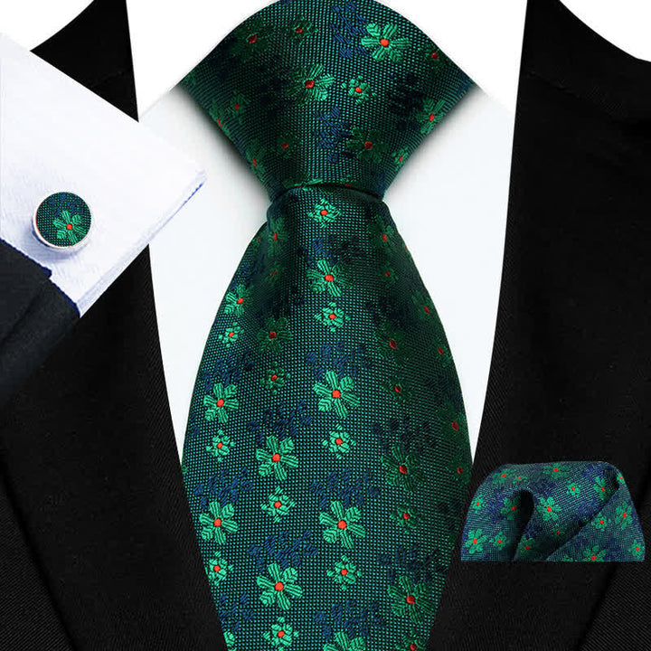 Ensemble de 3 cravates colorées pour hommes avec motif de fleurs