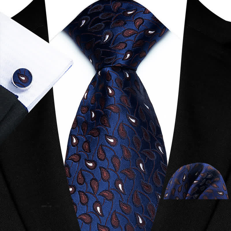 Lot de 3 cravates à motif cachemire subtil pour homme
