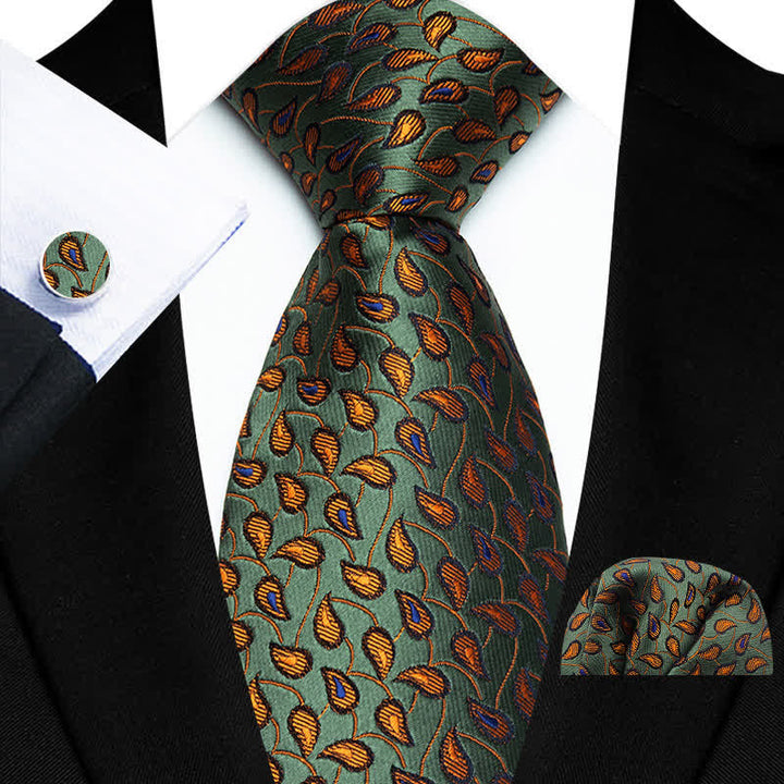 Lot de 3 cravates à motif cachemire subtil pour homme