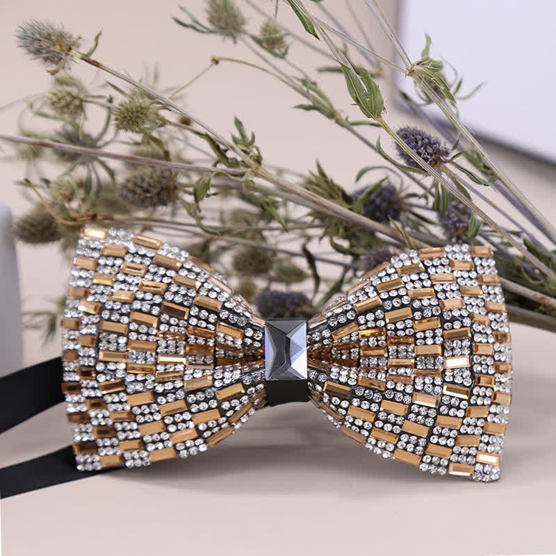 Nœud papillon exquis en strass cristal pour homme