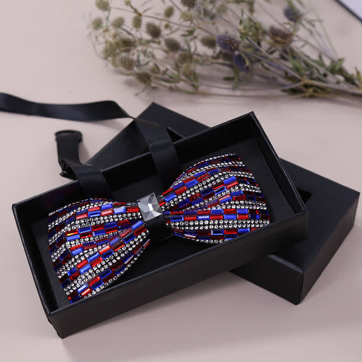Nœud papillon exquis en strass cristal pour homme