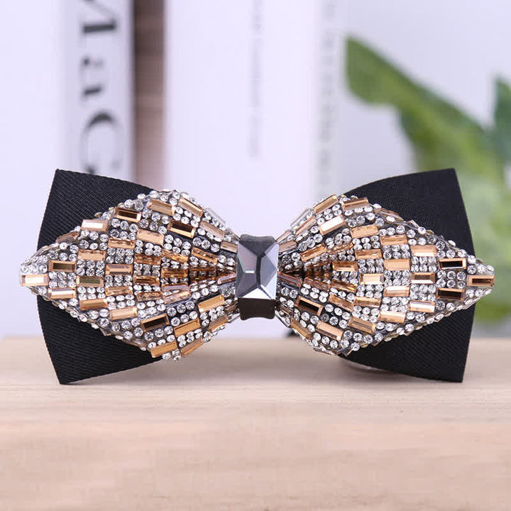 Nœud papillon exquis en strass cristal pour homme