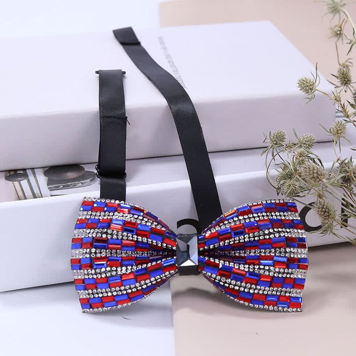 Nœud papillon exquis en strass cristal pour homme