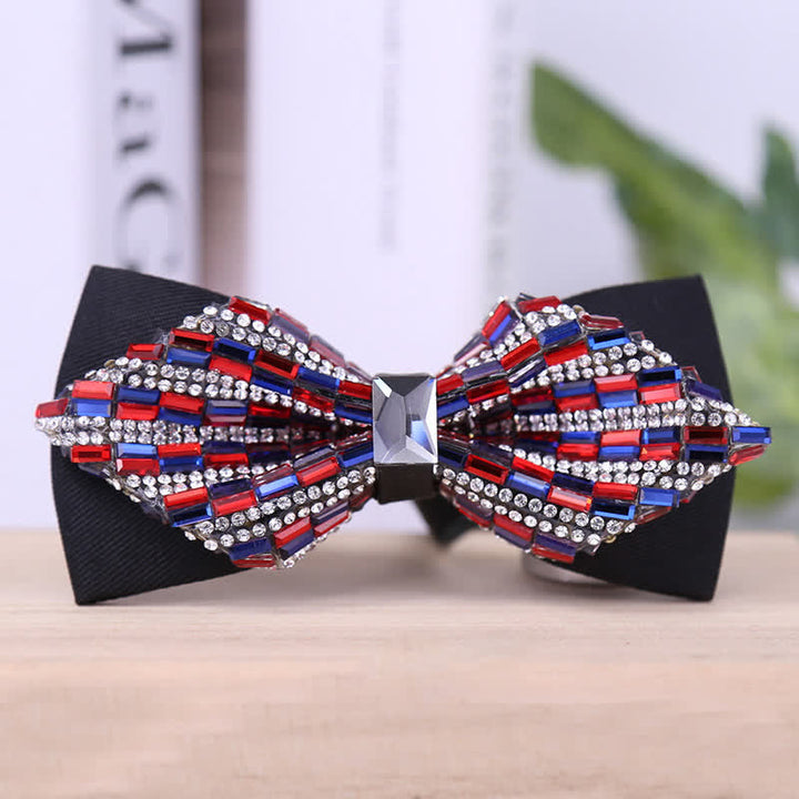 Nœud papillon exquis en strass cristal pour homme