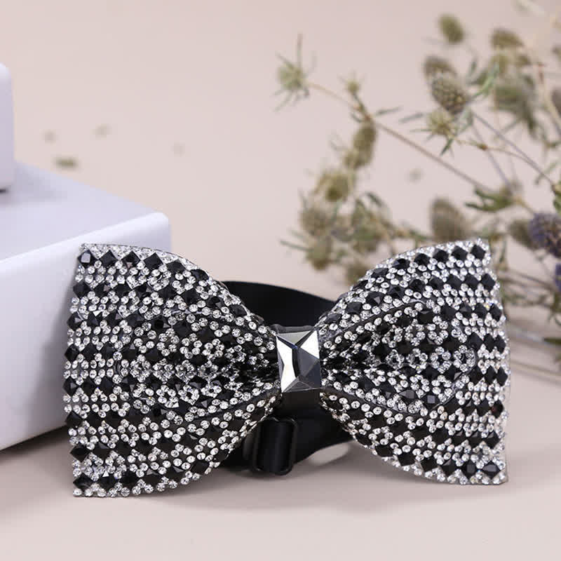 Nœud papillon exquis en strass cristal pour homme