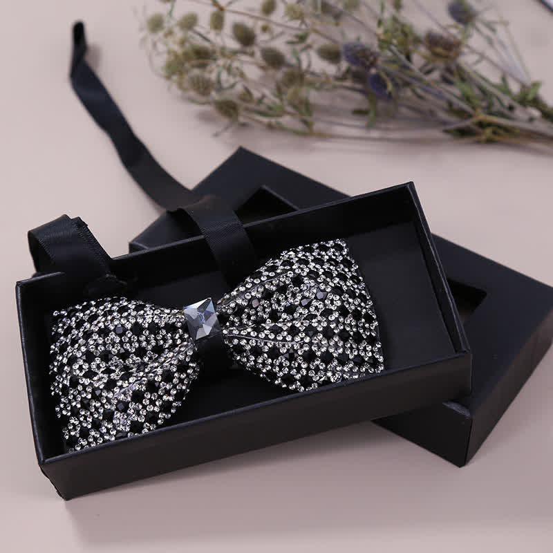 Nœud papillon exquis en strass cristal pour homme