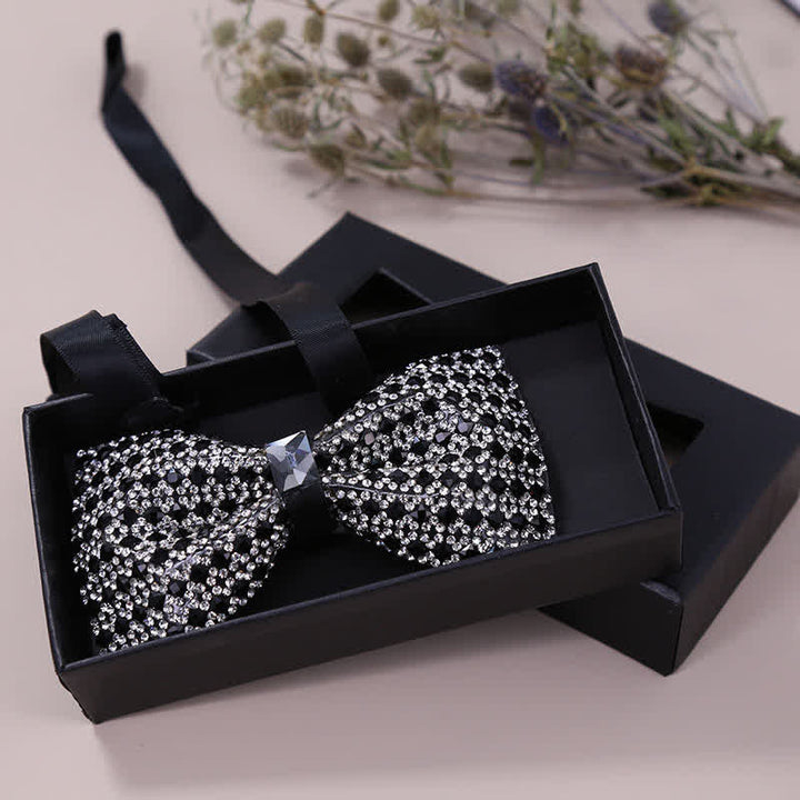 Nœud papillon exquis en strass cristal pour homme