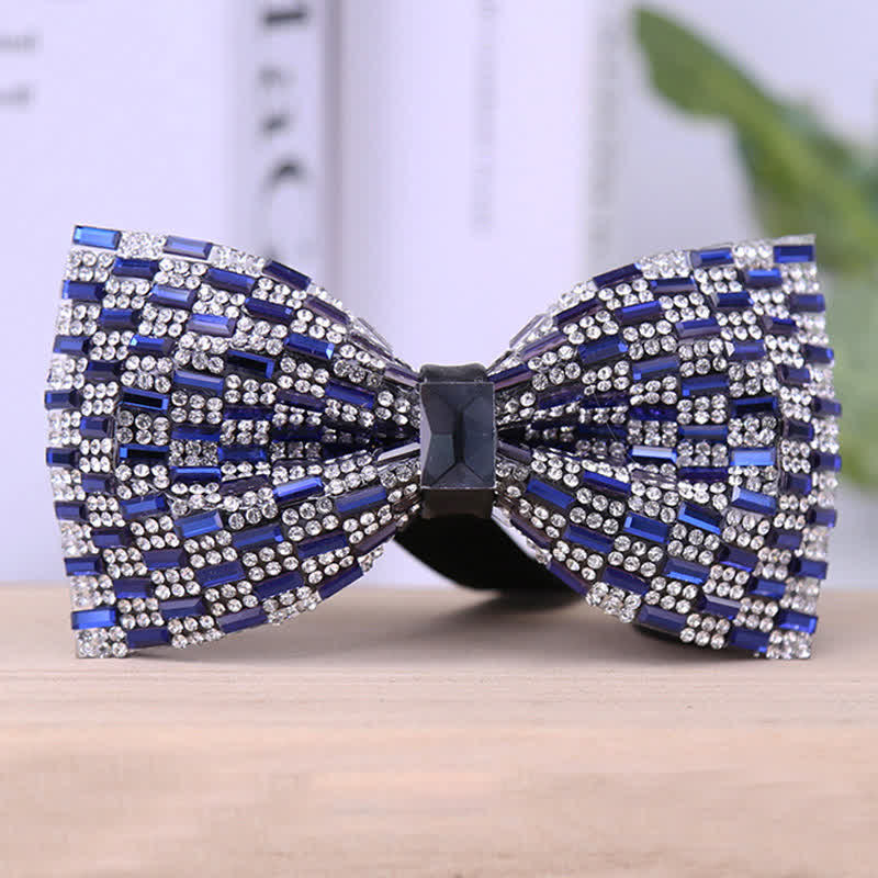 Nœud papillon exquis en strass cristal pour homme