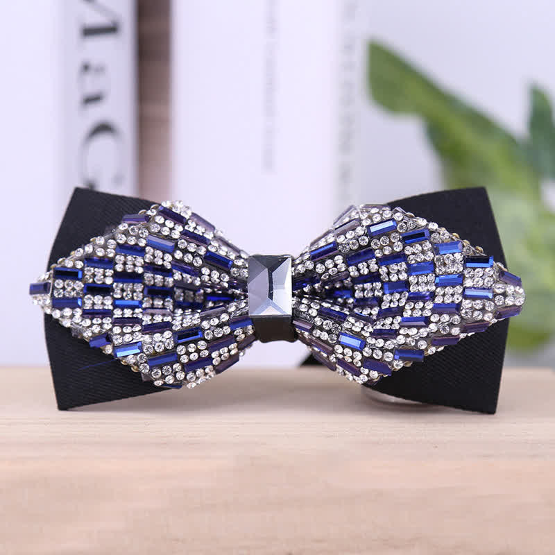 Nœud papillon exquis en strass cristal pour homme