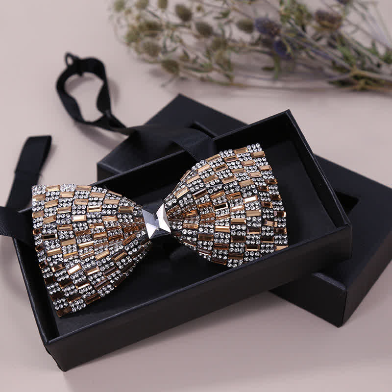 Nœud papillon exquis en strass cristal pour homme
