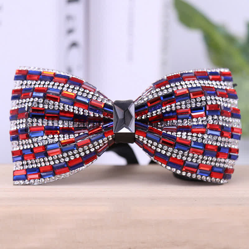 Nœud papillon exquis en strass cristal pour homme