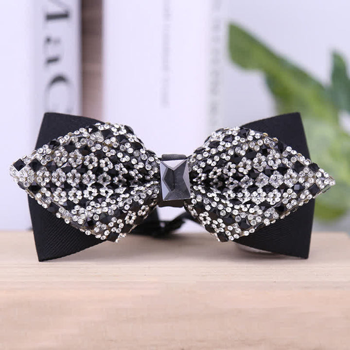 Nœud papillon exquis en strass cristal pour homme