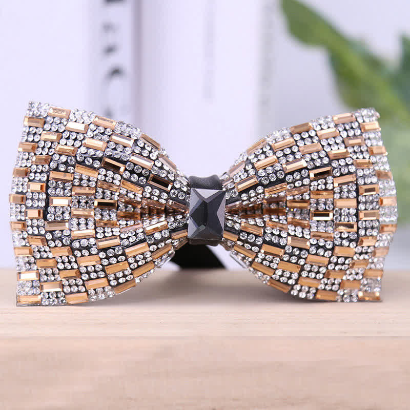 Nœud papillon exquis en strass cristal pour homme