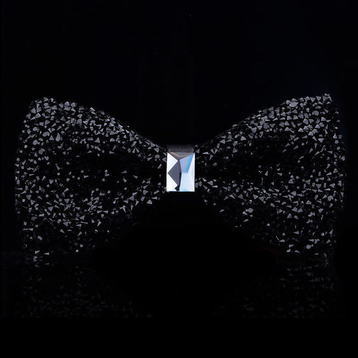 Nœud papillon décontracté à strass en cristal pour homme