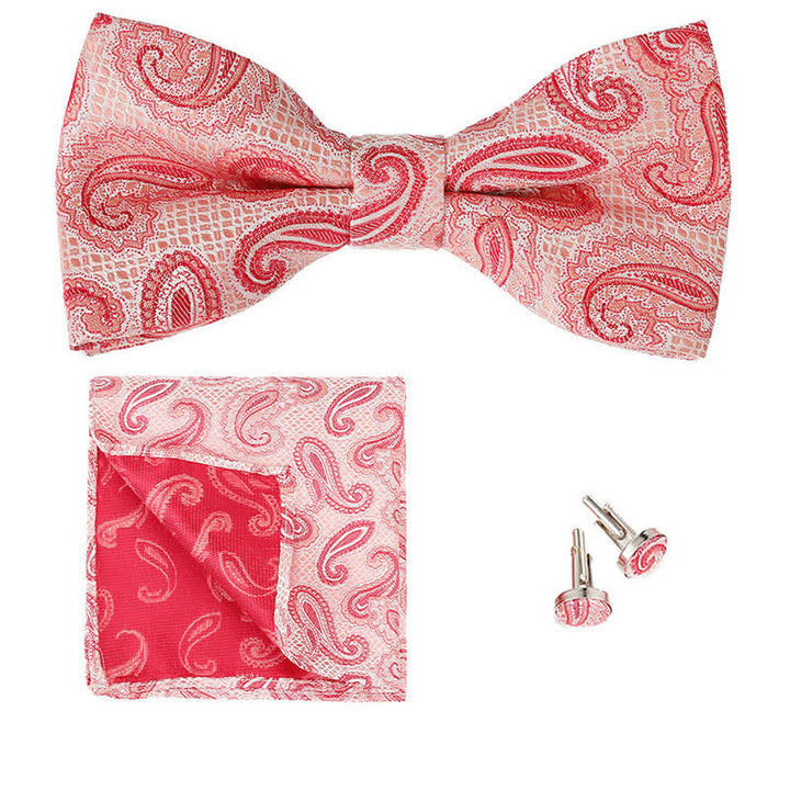 Ensemble de 3 nœuds papillons classiques à motif cachemire pour homme