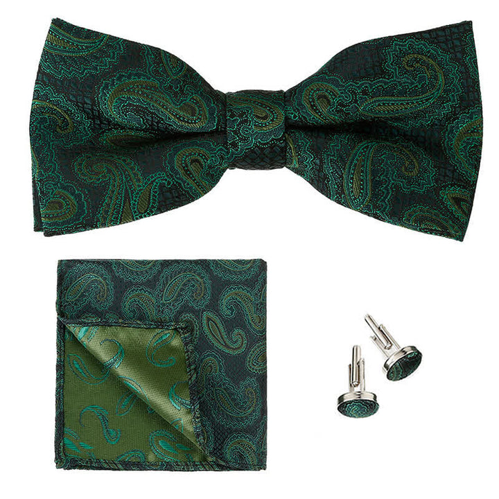 Ensemble de 3 nœuds papillons classiques à motif cachemire pour homme