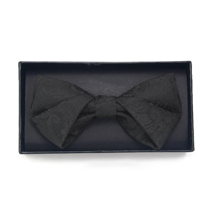 Ensemble de 3 nœuds papillons à poche en cachemire noir pour homme