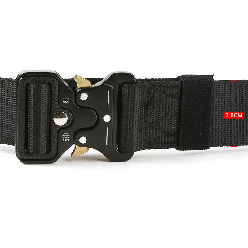 Ceinture tactique robuste avec boutons de déverrouillage pour hommes