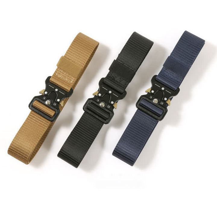 Ceinture tactique robuste avec boutons de déverrouillage pour hommes