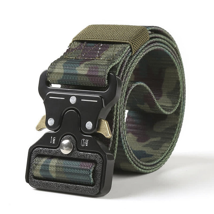 Ceinture tactique robuste avec boutons de déverrouillage pour hommes