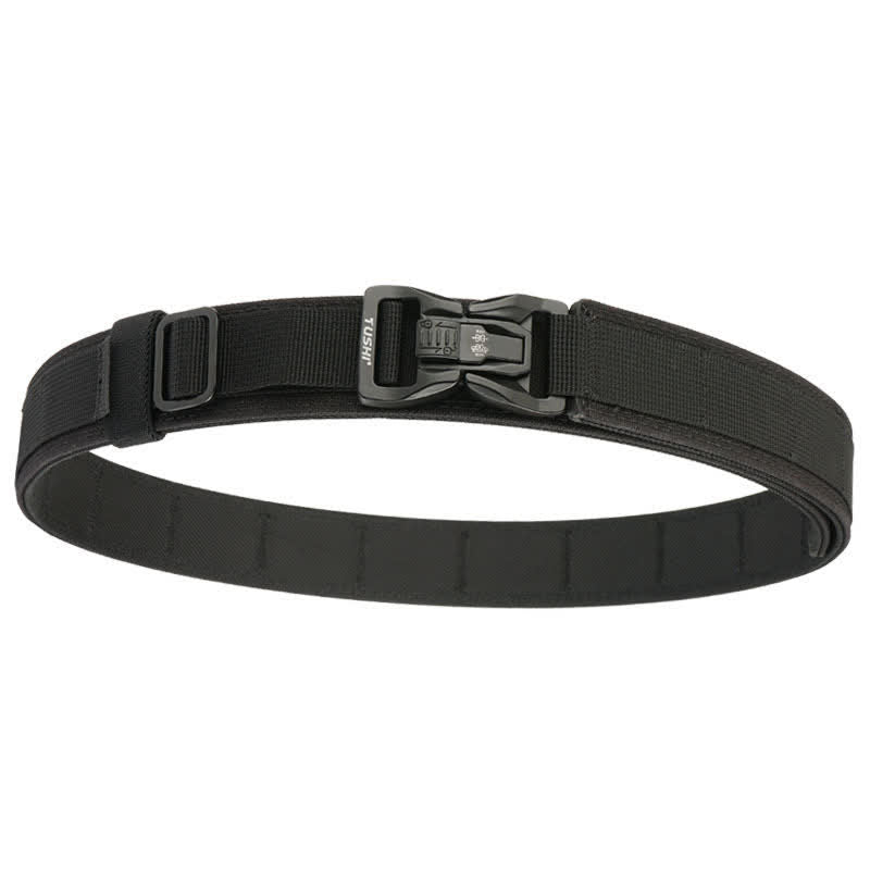 Ceinture tactique épaisse à double verrouillage et à dégagement rapide pour hommes