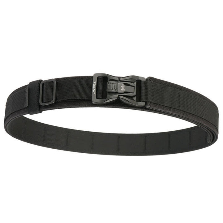 Ceinture tactique épaisse à double verrouillage et à dégagement rapide pour hommes