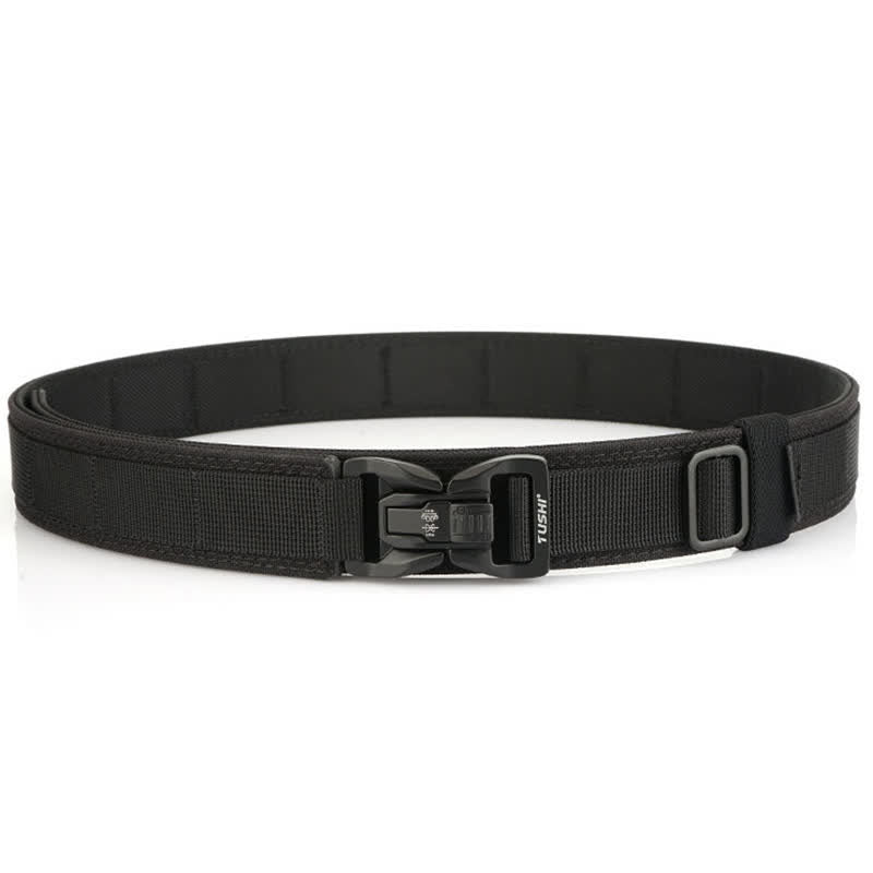 Ceinture tactique épaisse à double verrouillage et à dégagement rapide pour hommes