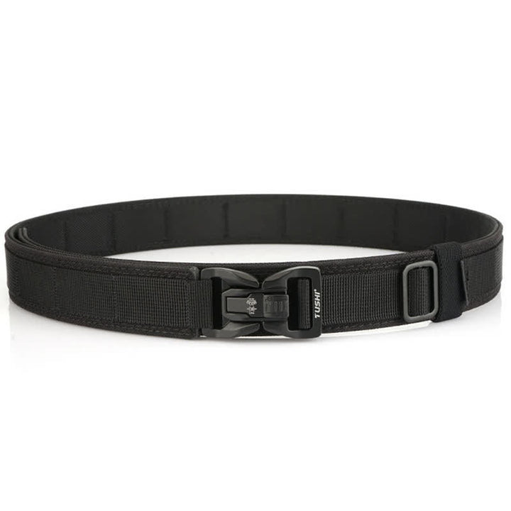 Ceinture tactique épaisse à double verrouillage et à dégagement rapide pour hommes