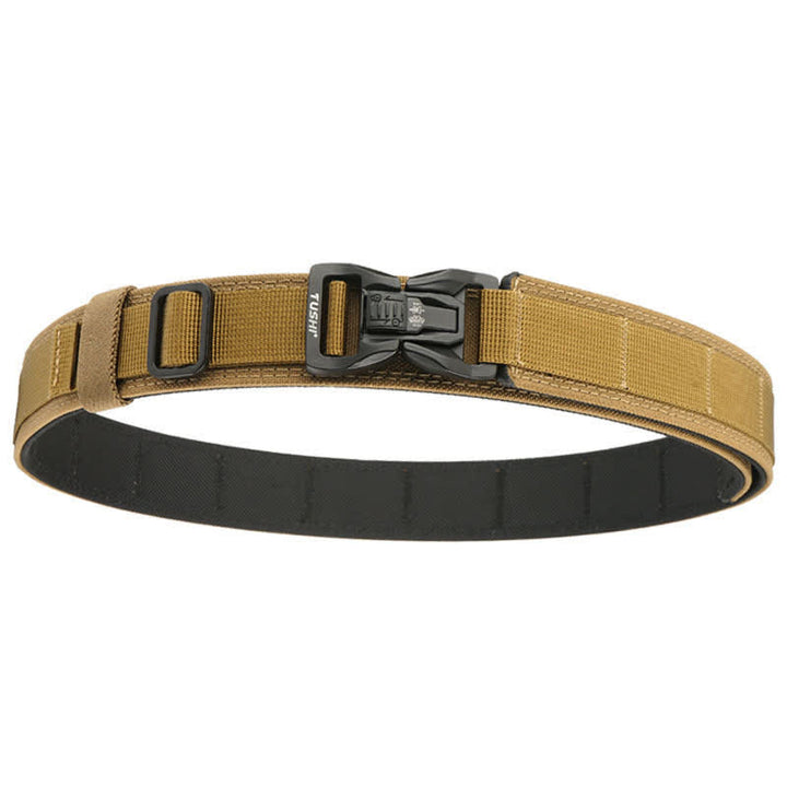 Ceinture tactique épaisse à double verrouillage et à dégagement rapide pour hommes