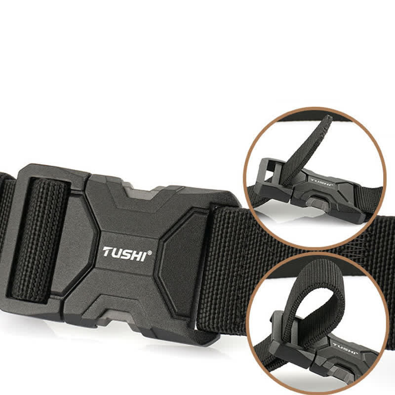 Ceinture tactique élastique à boucle à dégagement rapide simple pour hommes
