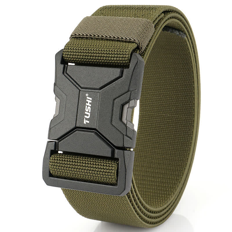 Ceinture tactique élastique à boucle à dégagement rapide simple pour hommes