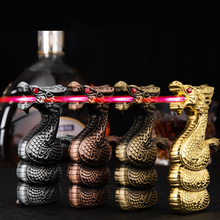 Briquet au butane rechargeable en forme de dragon unique et créatif