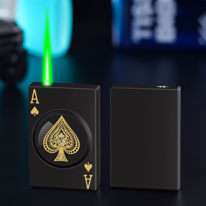 Briquet au butane rechargeable à décompression rotatif Poker